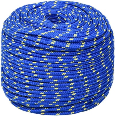Boottouw Polypropyleen - Gevlochten Touw - Varen en Zeilen - Weerbestendig Materiaal - 8 mm 25 m - Blauw