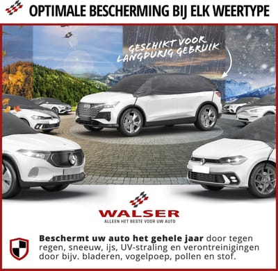 Walser Dekzeil voor auto All Weather - autozeil halve garage maat L grijs