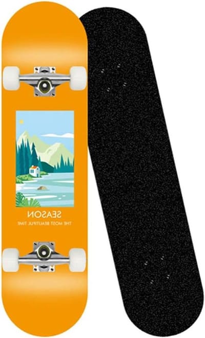 Compleet Skateboard - Cruiser Trick Board - Stunts en Tricks - Dubbel Kick Concave - 31 x 8 inch - Zwart