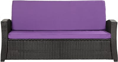 Bench Cushion, Seat Cushion for Garden Bench Poly Rattan, Comfortable Seat Cushion for Garden Benches, Ideal Garden Bench Cushion for Hollywood Bench (Dark Purple,120 x 50 x 50 cm