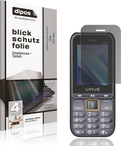 dipos – Matte Privacy Screenprotector geschikt voor GFive G251 New | Anti-Spy Beschermfolie