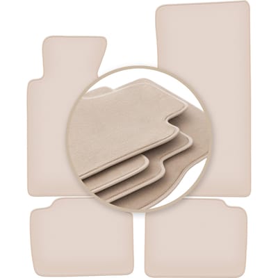 PREMIUM beige matten voor: BMW 5 E34 sedan, stationwagen, Touring 1988-1994
