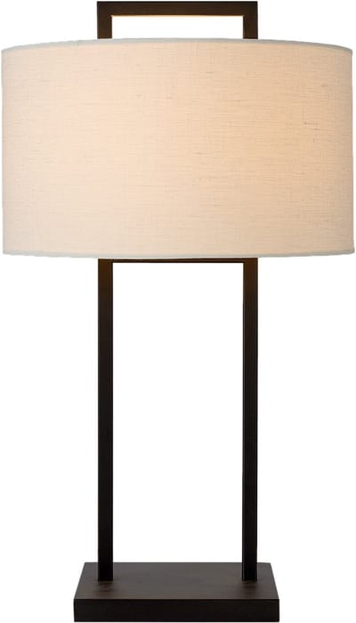 Atmooz - Tafellamp Belford - Met kap - Slaapkamer / Woonkamer / Eetkamer - Zwart - Metaal - Hoogte : 61cm