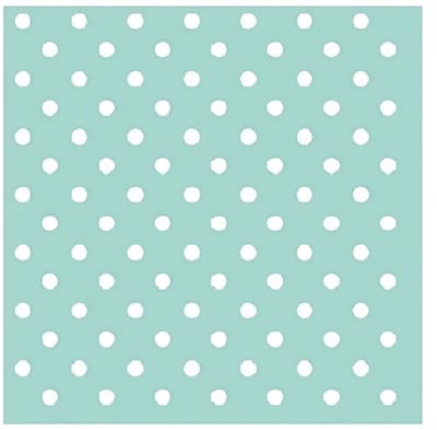 Ambiente Servetten - 20x stuks - met stippen - groen - blauw - 33 x 33 cm - papier