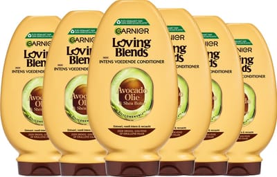 Garnier Loving Blends Avocado Olie & Shea Boter Conditioner - Ultra Voedend - Voor Zeer Droog, Golvend of Krullend Haar - 6x250 ml