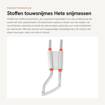 Dailygoods - Stoffen touwsnijmes - Hete snijmessen - Duurzaam en robuust - 1,1 Inch bladlengte - Geschikt voor KD-7-3, KD-5-3, KD-8-3