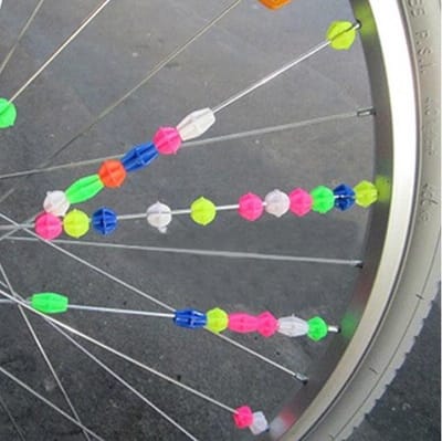 Akyol - Fiets spaakkralen 36 stuks -spaakkralen -fietskraal rond - fietskraal kinderfiets -spaakkralen voor een kinderfiets- spaakkralen kinderen- fietskralen -fietskralen kind -spaakkraal kinderen -fiets spaak kralen- gekleurde spaak kralen- fiets k