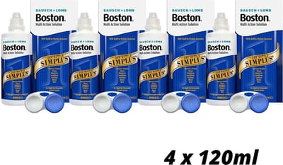 Boston Simplus - alles-in-één lenzenvloeistof - 4x 120ml - harde lenzen