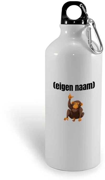 Hacebo® - aap met eigen naam waterfles - Aap - apen liefhebbers - leuk cadeau voor iemand die houdt van apen - cadeau - kado - water fles - 400ML