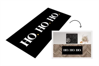 Keukenloper - Loper keuken - Ho ho ho - Kerstmis - Kerstman - Quotes - Spreuken - 120x50 cm - Keukenloper vinyl
