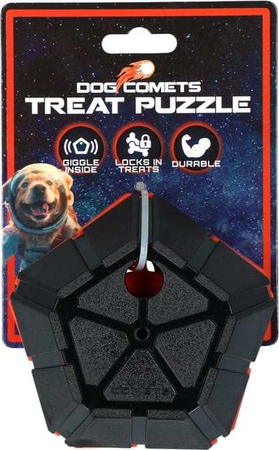 Dog Comets Treat Puzzel - Snackbal - Hondenspeelgoed Intelligentie - Hondenbal - Hondenspeeltjes - Hondenpuzzel - 10 x 10 cm - Oranje