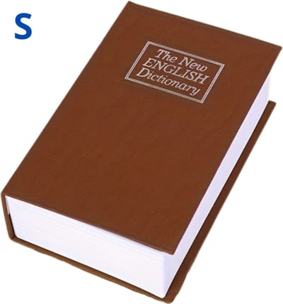 Bovista Spaarpot Met Slot - Geldkistje Met Gleuf - Met Sleuteltje - Met Slotje - Geheime Kluis - Verborgen Kluis - Stash Can - Stash Secret - Geheime Opbergruimte - Bruin & Klein