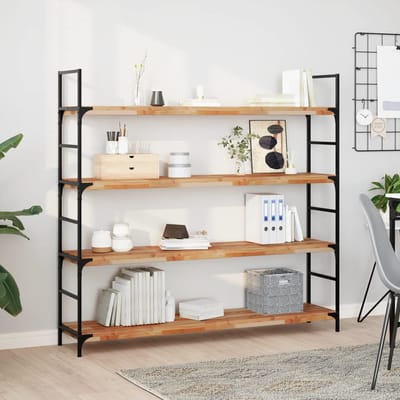 vidaXL - Wandschappen - 4 - st - zwevend - olieafwerking - 140x30x4 - cm - acaciahout