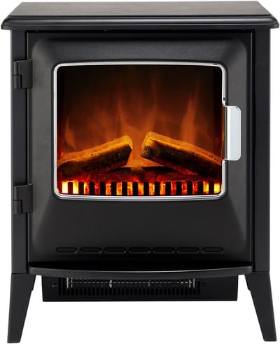 Dimplex LUCIA - Sfeerhaard Elektrisch - Optiflame® Elektrische Haard - Efficiënte Verwarming 900/ 1800 Watt - Inclusief Afstandsbediening & Ingebouwde Thermostaat - Zwart