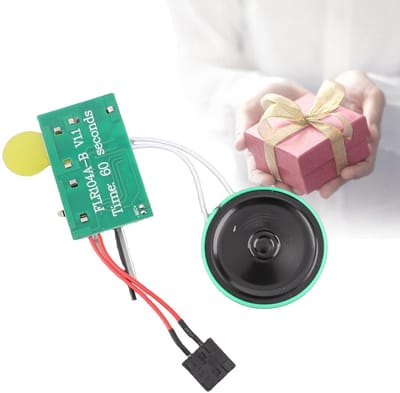 Dailygoods- Stemkaart 60 Seconden Opname - DIY Wenskaart - Geluidsmodule - Lichtgevoelig - Geschikt voor Geschenken - Eenvoudige Bediening