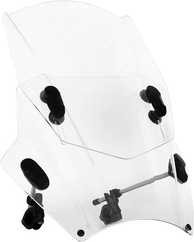 Motor Windscherm - Winddeflector Spoiler - Comfortabel Rijden - Verstelbare Hoogte - 41 cm Breed - Transparant