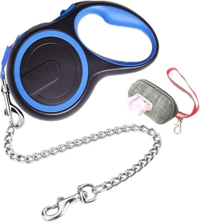 intrekbare riem 5m / 16ft, kauwbestendige hondenriem met anti-bijt hondenketting riem voor middelgrote en grote honden, 5 m nylon tape, zwaar belastbare wandelriemen voor