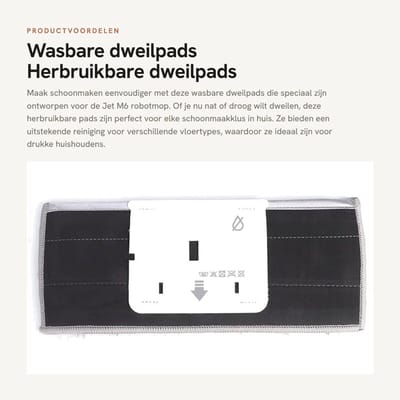 Dailygoods- Dweilpads Wasbaar - Dweilpads Dreame L40 Ultra AE - Dweilpads Swiffer - Herbruikbare Dweilpads - Natte/Droge Dweilpads - Geschikt voor Jet M6 Robotmop - Mopdoeken