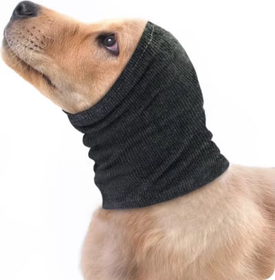 *** Oorbeschermer voor honden - Rustgevende oplossing voor geluidsgevoelige honden - Zwart/Grijs van Heble® ***