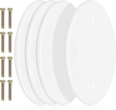 Afdekplaat - Blindplaat Deksel - Gaten Afwerken - Gereedschapsloze Installatie - 11 cm - Wit