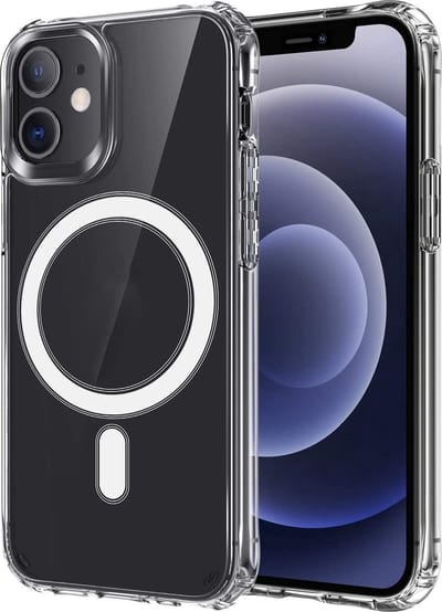 Hoesje Doorzichtig - Geschikt voor iPhone 11 Pro Max Hoesje Transparant Hoesje met Magneet Cirkel
