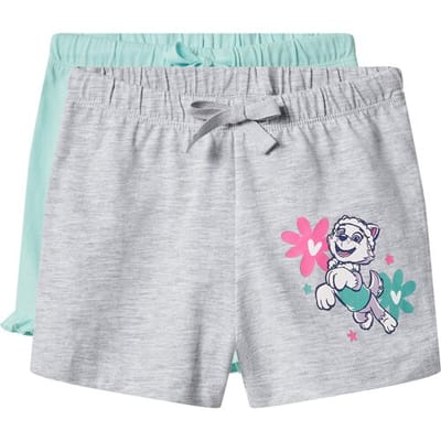 Lidl Set van 2 kinder shorts Paw Patrol (mint/lichtgrijs, 98/104)