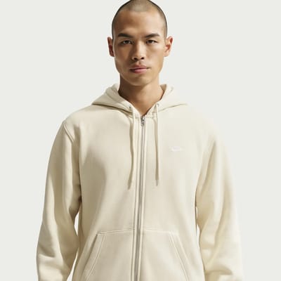 Nike Club Bb Full-zip Heren Hoodie Fn3861-229 - Kleur Bruin - Maat S