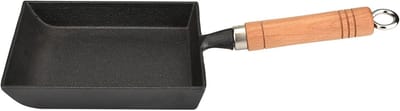 Japanse Ei Pan - Omelet Pan - Ontbijt Maken - Gietijzeren Kwaliteit - 37 cm - Zwart