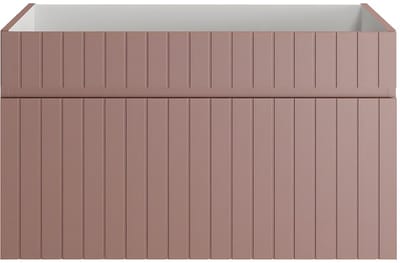 Vente-unique Roze hangmeubel onder wastafel met strepen - 80 cm - SATARA