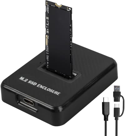 Allecto - Docking Station - M.2 NVMe en SATA adapter - 10Gbps USB 3.2 Gen2 snelheid - Geschikt voor SSD's - Geavanceerde dataoverdracht - Ideaal vo..