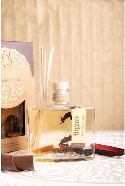 Organic goodness - palo santo en ceder geurstokjes - reed diffuser - geurverspreider - 1 stuks