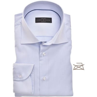 John Miller Overhemd Slim Uni Non Iron Licht Blauw / male