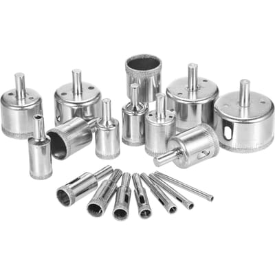 18 stuks Diamant Boor Bits voor Keramiek, Diamant Gatenzaag Boor Bit Set Kit 0.2in~2in