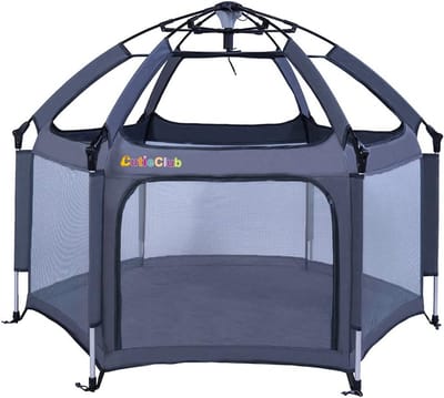 Opvouwbare babybox met matras en UV-bescherming - 150x125 cm - inclusief draagtas en verankering