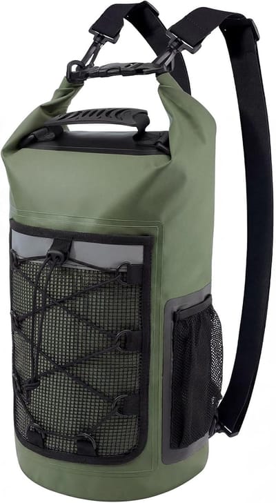 Waterdichte tas -drybag-waterdichte tas zwemmen- 25 liter waterdichte rugzak - Waterdichte kajaktas voor dames - Reistas voor buitenactiviteiten met zeiloverkapping - Geschikt voor varen, kajakken, vissen, wandelen en raften - groente