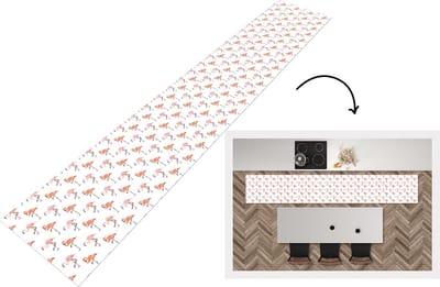 Keukenloper - Loper keuken - Flamingo - Patroon - Roze - 300x50 cm - Keukenloper vinyl