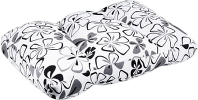 Kuschelmaxx XXL-kussen 60 x 40 cm met 3 interne vakken dus vormvast- Blumen Nero-design - Stevig en zacht - Mooie print - Gevuld met microgranulaat - Vormvast & Wasbaar - Ideaal voor op de bank, bed, auto of op reis - Inclusief Wasnet