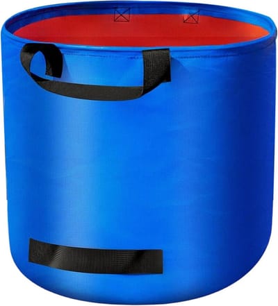 Tuinafvalzakken - Bladopvangzak herbruikbaar - Tuin opruimen - Scheurbestendig PVC - 67x67x76 cm - Blauw