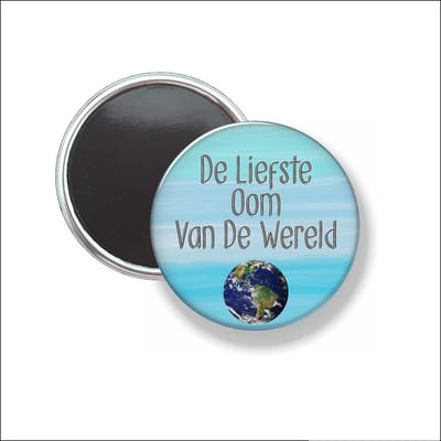 Button Met Magneet 58 MM - De Liefste Oom Van De Wereld - NIET VOOR KLEDING