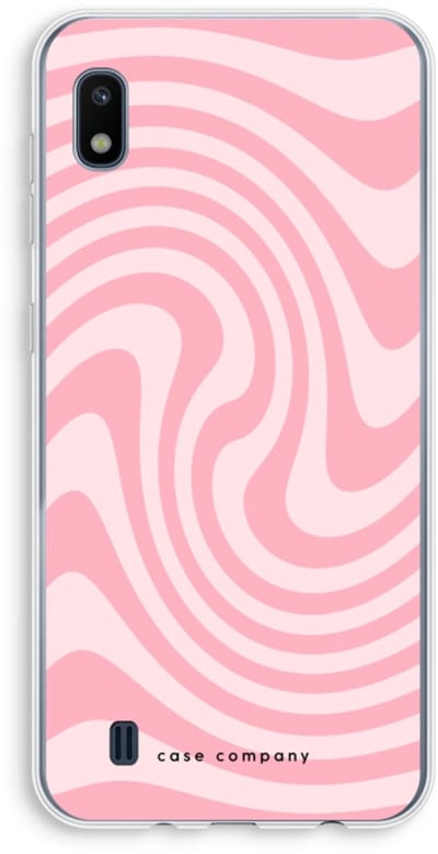 Case Company® - Hoesje geschikt voor Samsung Galaxy A10 hoesje - Swirl Roos - Soft Cover Telefoonhoesje - Bescherming aan alle Kanten en Schermrand
