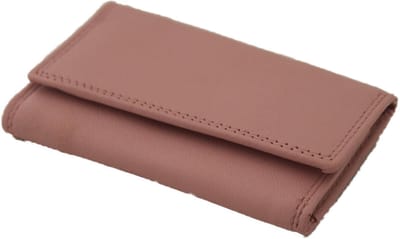Klein dun leren portemonneetje met rits / mini beursje / Tri-fold portemonneetje in rood, paars, roze, groen, navy, blauw, zwart leer / 129
