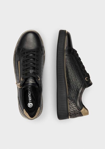 Sneakers met zachte comfortzool - zwart - Gr. 36 van Goldner Fashion