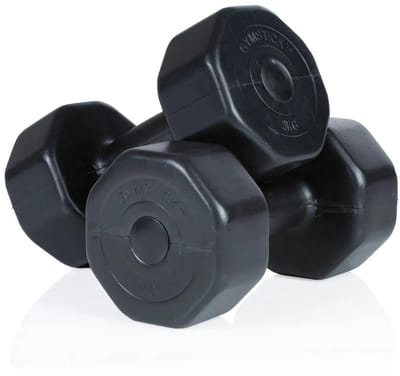 Gymstick Vinyl S 2 X 2kg Dumbbell Zwart 2 kg