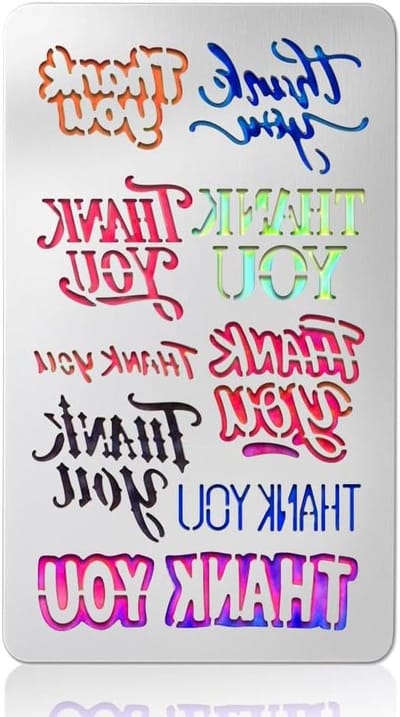 Metalen Sjabloon - Tekensjabloon - Scrapbooking Kunst - Roestvrij Staal - 10x17 cm - Zilverkleurig