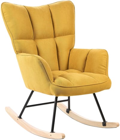 OULU - Schommelstoel - Geel - Polyester