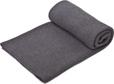 Poetree Kids wiegdeken Katoen Dark Grey Melange