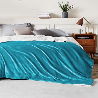 Dailygoods- Knuffeldeken Elektrisch - Warme Sherpa Deken - XXL 220 x 240 cm - Dikke Plaid - Comfortabel voor Volwassenen - Luxe en Pluizig - Fleece Deken