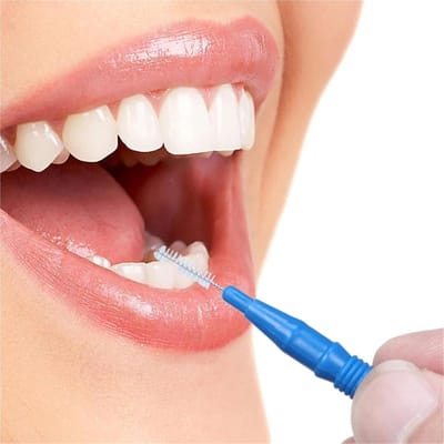 Interdentale borstels - Tandenstokers Tanddraadsticks - Mondhygiëne - Flexibele borstelkop - 20 stuks - Blauw/rood