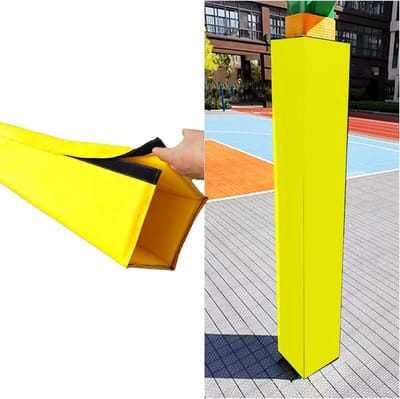 Paal beschermhoes - Veiligheidskussen - Botsingen voorkomen - Waterdicht PVC - 30x30 cm - Geel