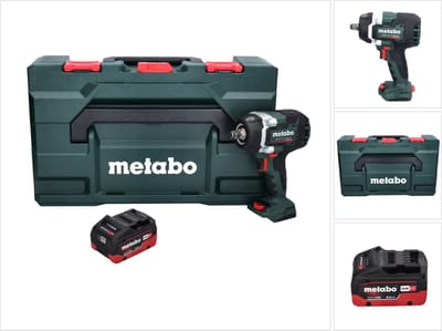 Metabo SSW 18 LTX 800 BL accu-slagmoersleutel 18 V 800 Nm 1/2" borstelloos + 1x accu 8,0 Ah + metaBOX - zonder oplader